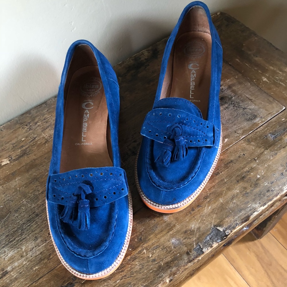 Jeffrey Campbell Blue Orange Loafers Size 9.5